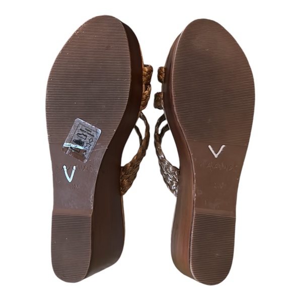 Kaanas Providencia Raffia Straw Strappy Wood Wedge Platform Sandals - 9 - Picture 13 of 16